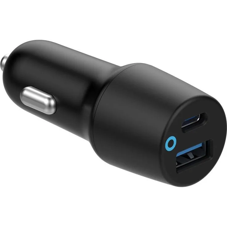 eSTUFF ES631031, Auto-Zigarettenanzünder mit 2 USB-Ausgängen, 12 V, 38 Watt, Schwarz