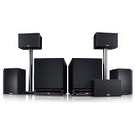 Teufel System 6 THX 5.2 Heimkino Set, Kino-Atmosphäre, THX-Niveau, 2 Mächtiger Subwoofer - schwarz
