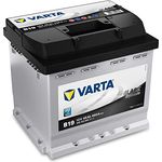VARTA B19 Black Dynamic, 12V 45Ah 400A Autobatterie, wartungsfrei für kleine und ältere Fahrzeuge