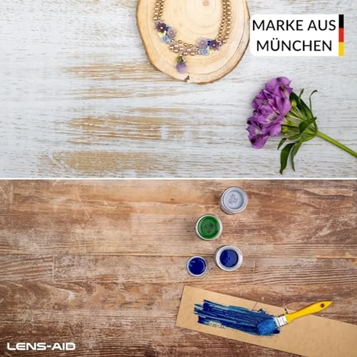 LENS-AID 2-in-1 Foto Hintergrund, Flatlay Tabletop Background Design, 84 cm x 60 cm, abwaschbar, Made in Germany – Bild 2