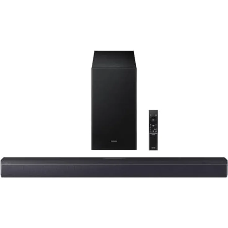 SAMSUNG Soundbar HW-B450F/ZF 2025, 2.1 Kanäle mit Dolby Audio/DTS Virtual: X, Adaptive Sound, Nachtmodus und Spielmodus