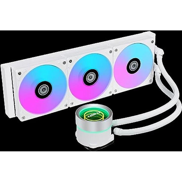 Lian Li Galahad II Trinity ARGB AIO-Kühler, Single-Stack Fin-Radiator, SF-INF Lüfter, ARGB-Beleuchtung, Aluminium, 360mm, Weiß – Bild 2