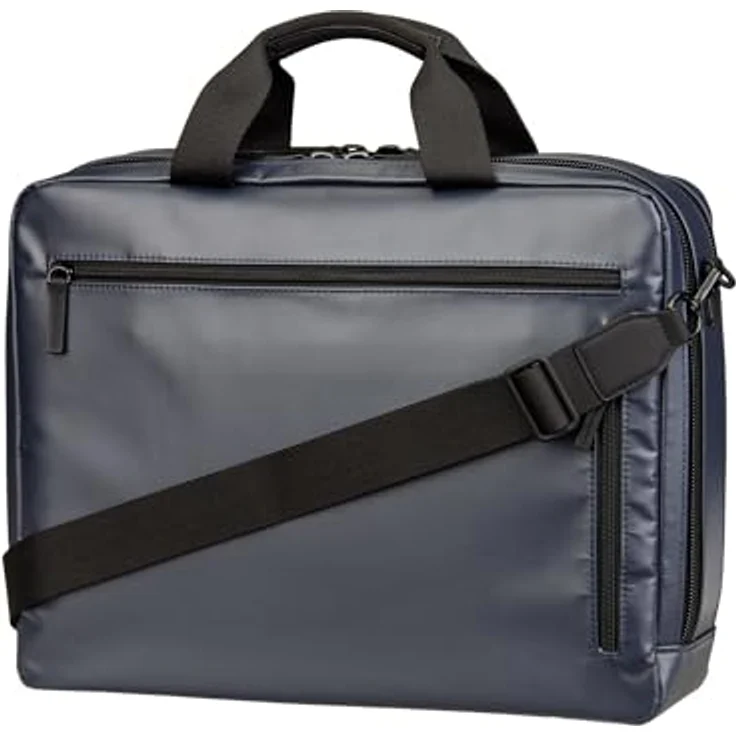 Jost Tolja Aktentasche 38 cm, Laptopfach für Notebooks, schwarzes Design – Bild 2