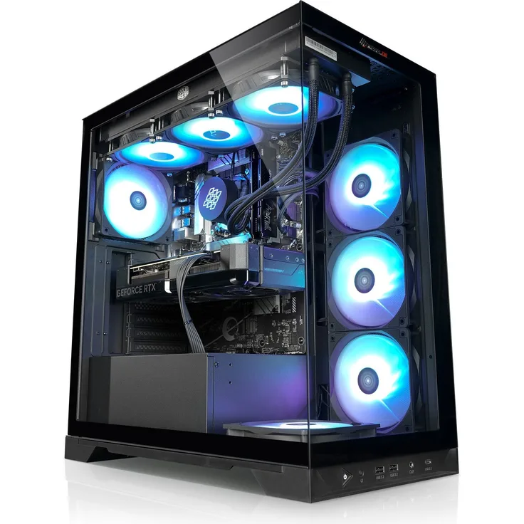 Kiebel Invader VII, Desktop-PC mit AMD Ryzen™ 9 7900X, 32 GB RAM, 4 TB SSD, Windows 11 Home, schwarz