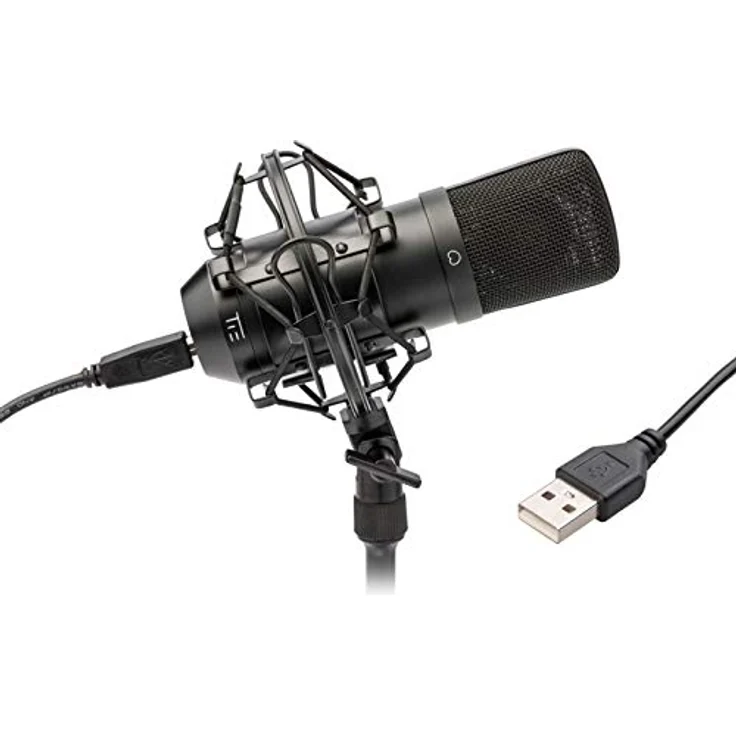 TIE Studio USB Großmembran Kondensatormikrofon Studioqualität geeignet für Livestream, Podcast, Youtube, Twitch & Home-Recording (inkl. Spinne und USB-Kabel) schwarz – Bild 2