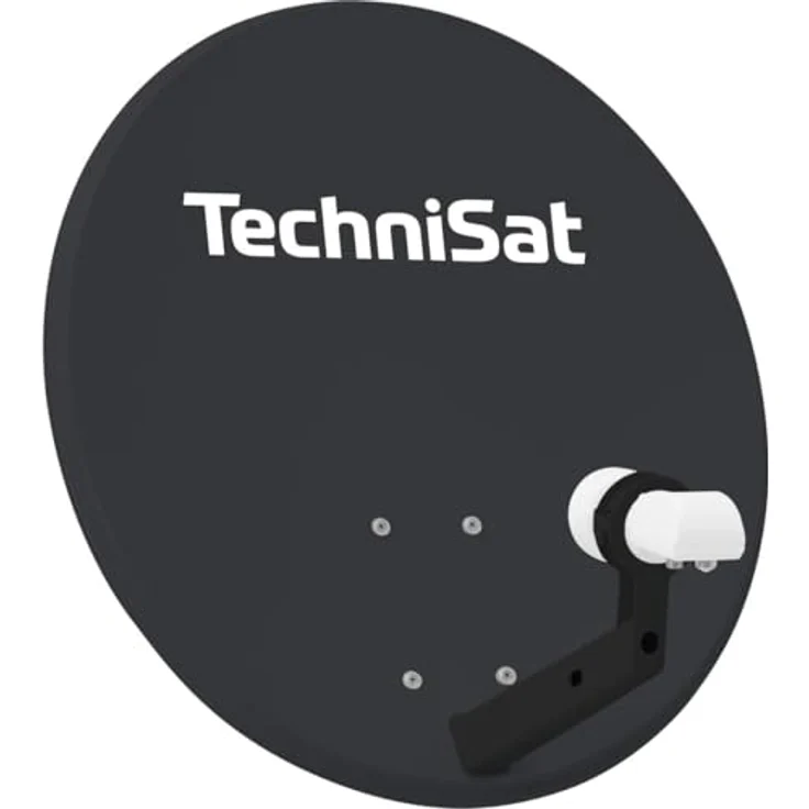 TechniSat TECHNITENNE 60, Satellitenschüssel mit Twin-LNB, 60 cm, anthrazit, inkl. 2x 10m COAXSAT-Kabel – Bild 2