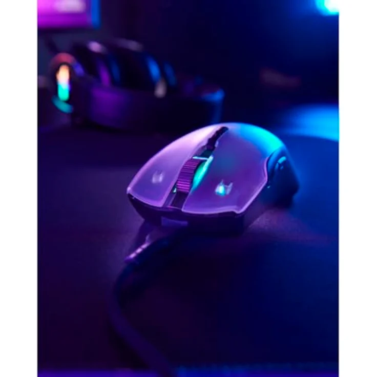 uRage Gaming-Maus Reaper 515 Illuminated, kabelgebundene Maus mit 9 programmierbaren Tasten, bis zu 12.000 DPI, superleichte 78 g Gewicht, RGB-Beleuchtung, Gaming-Software, in schwarz – Bild 4