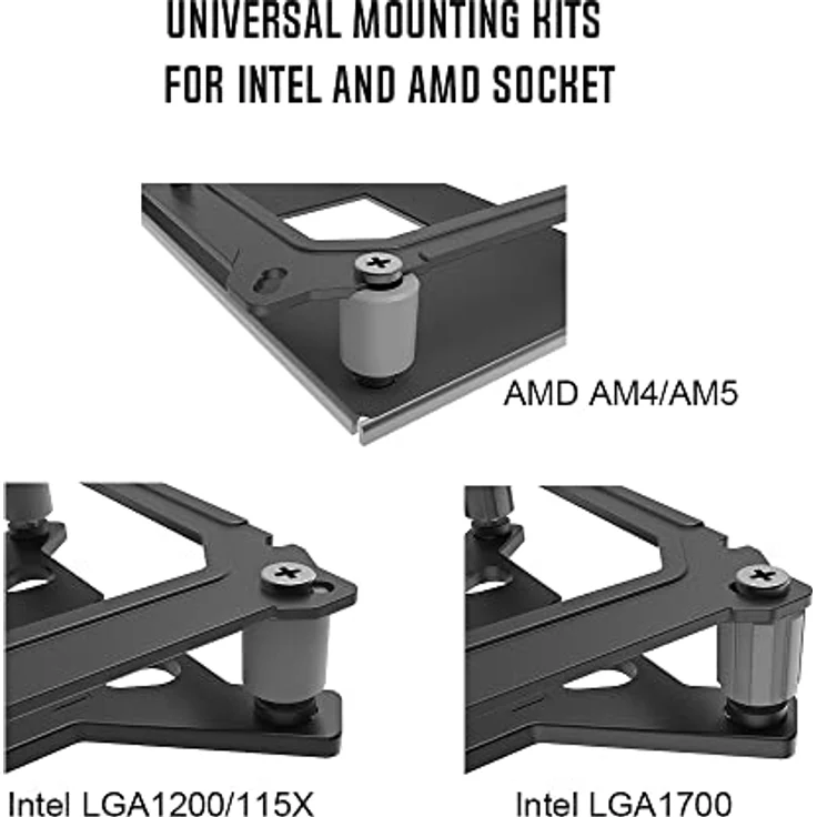 ID-Cooling SE-224-XTS, CPU Kühler mit 220W TDP, 120mm PWM-Lüfter und leiser Betrieb, kompatibel mit Intel und AMD – Bild 8