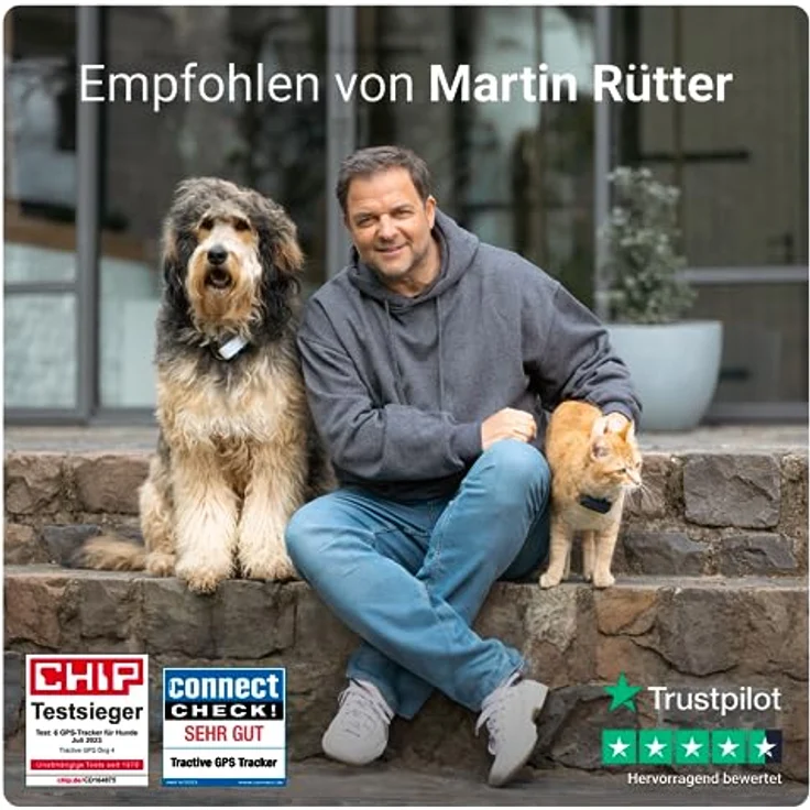 Tractive Mini GPS Tracker für Katzen, Weltweite Live-Ortung, Positionsverlauf, Aktivitätstracking, Mehrfacher Testsieger, Halsband inkludiert – Bild 2