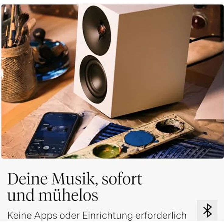 Cambridge Audio L/R S, 100W Kompakte Aktive Stereo Lautsprecher mit aptX HD Bluetooth, Subwoofer Ausgang, USB Audio, Fernbedienung und DynamEQ – Schwarz – Bild 5