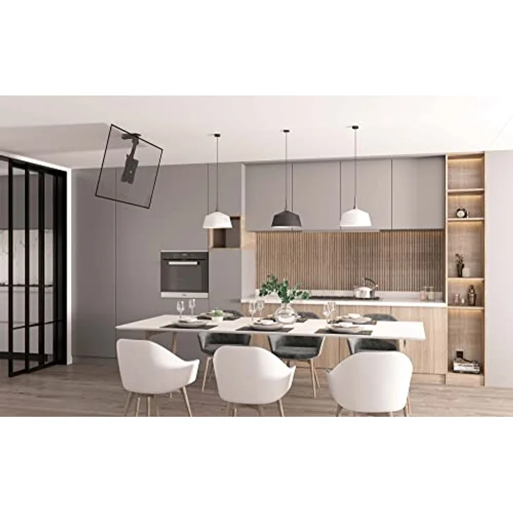 HALTERUNGSPROFI Premium TV Deckenhalterung, bis zu 105° neigbar für Dachschrägen, Höhe verstellbar, max. Traglast 20kg, max. VESA 200x200, bis 43 Zoll CM422M - in Schwarz – Bild 3