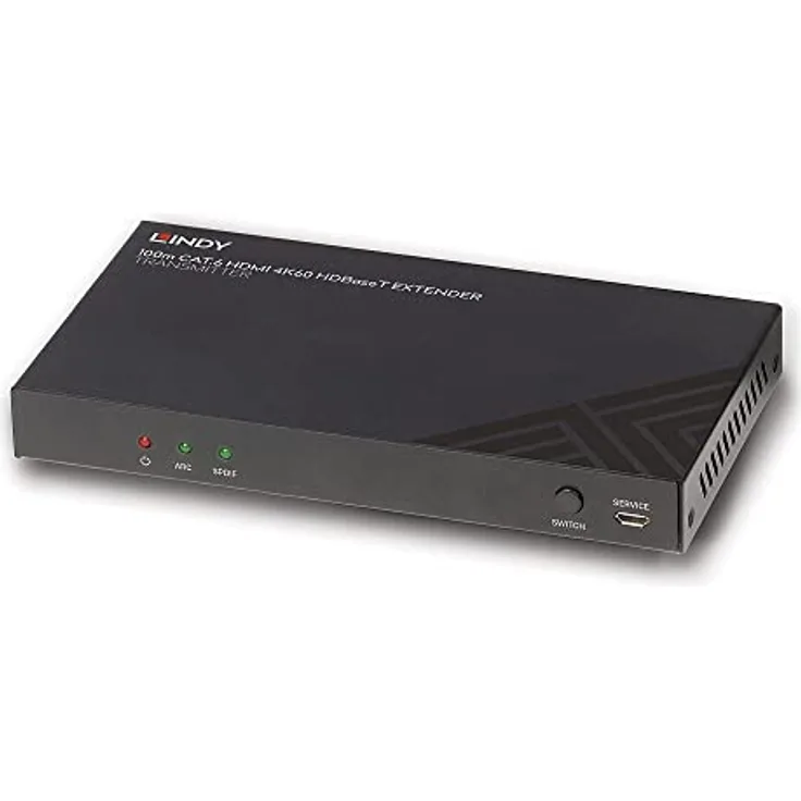LINDY 38341 100m Cat.6 HDBaseT Extender-Transmitter, HDMI 4K60, Audio, IR & RS-232