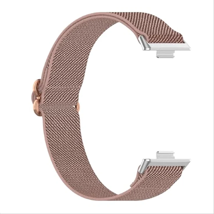 GIOPUEY Geflochtenes Nylon Armband für Huawei Watch Fit 3/4/4 Pro, Elastisches unisex Ersatzarmband - pink – Bild 3