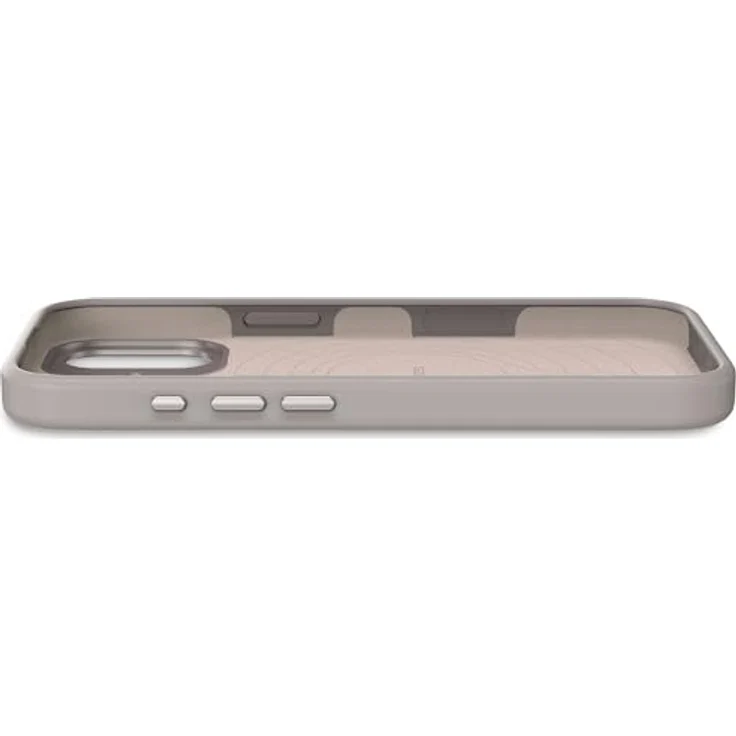 Decoded Silikonhülle für iPhone 17, Premium Soft-Touch, Antibakterielle Beschichtung, MagSafe Kompatibel, Fallschutz, Kratzfest, Metallknöpfe, Fester Griff, Hell Braun – Bild 4