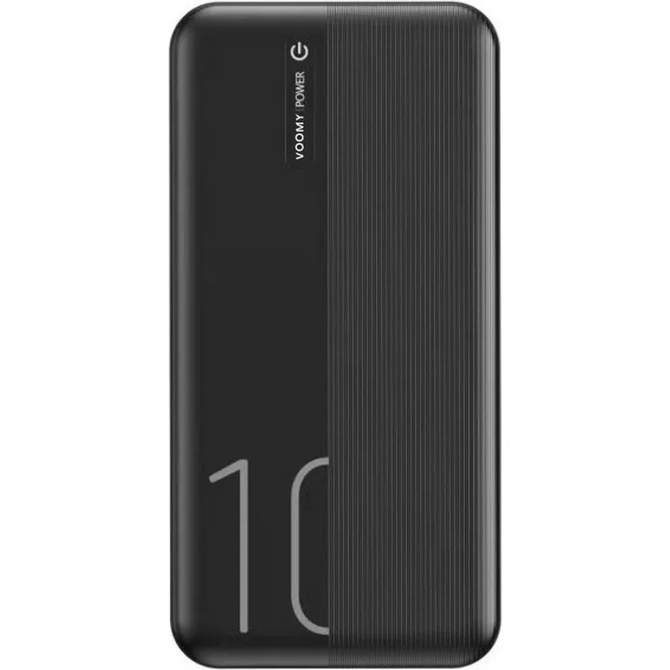 Voomy Charge P1 Powerbank 10000 mAh (1 St) mit 4 outputs - Schwarz, 2 USB-A, 1 USB-C, 1 Micro USB