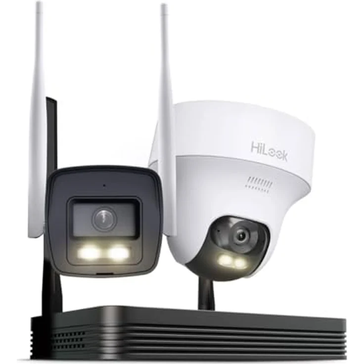 HILOOK Überwachungskamera HiLook IKS-2044BTH-PH/W, 4MP WLAN Kamera mit KI Personen- & Fahrzeugerkennung, Plug-&-Play, Nachtsicht bis 30m, inklusive NVS – Bild 1