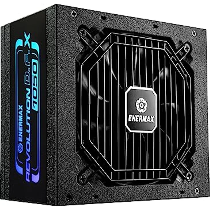 ENERMAX Revolution D.F. X ARGB ATX3.0 PCI-e 5.0 Kompakt Gaming&Streaming PC Netzteil 1050W 80Plus Gold (Vollmodular, 2X 12VHPWR, Semi-Fanless), ERT1050EWT, schwarz