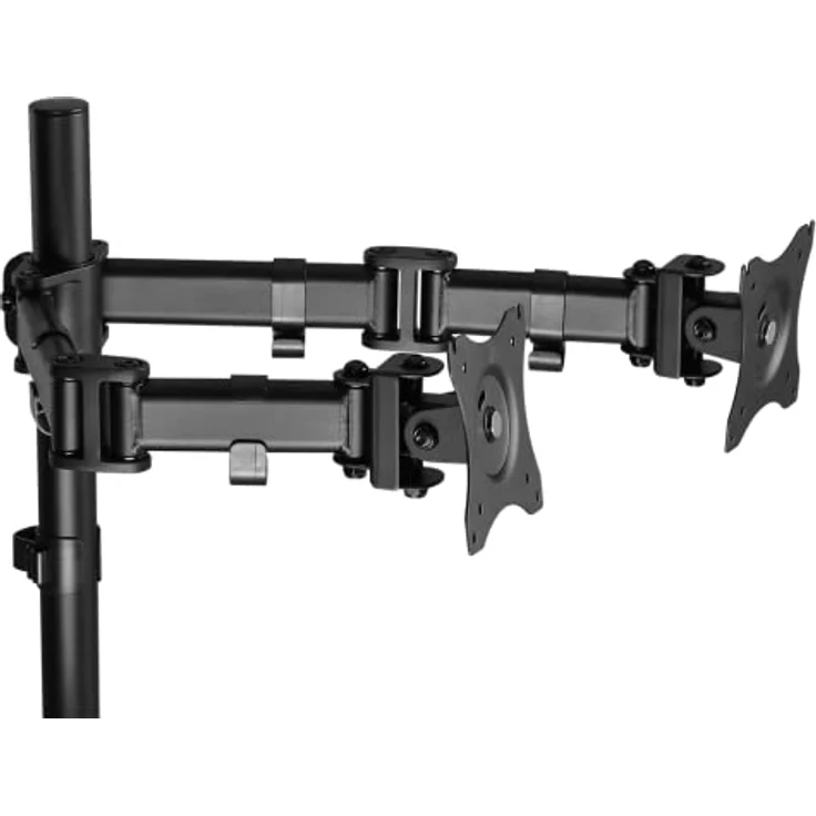 ULTRADESK Skeleton Doppelter Monitorständer für Schreibtische - 2X bis zu 27-Zoll-Monitore - 360°-Schwenkarm - Höhenverstellung - 40x11,6x45cm – Bild 4