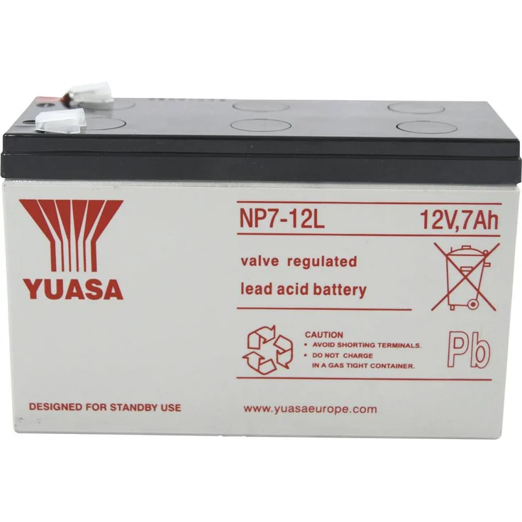 Yuasa NP7-12L Bleiakku 12V 7Ah AGM, wartungsfrei, (B x H x T) 151 x 98 x 65mm, Flachstecker 6.35mm