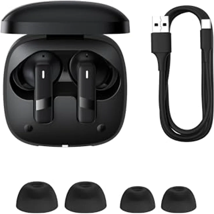 Baseus Bowie E20, Kabellose Kopfhörer mit hoher Klangqualität und Komfort, Schwarz – Bild 8