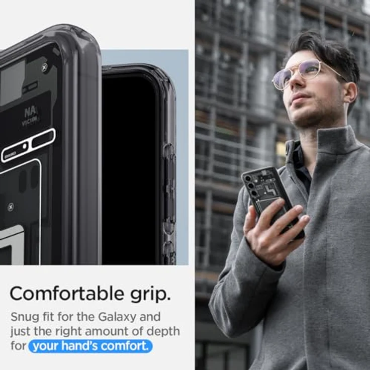 Spigen Ultra Hybrid Zero One Handyhülle für Samsung Galaxy S24 - PC Platte und TPU-Rahmen, Schutzrand für Display und Kamera, Air Cushion Technologie, maßgeschneidert, transparent – Bild 5