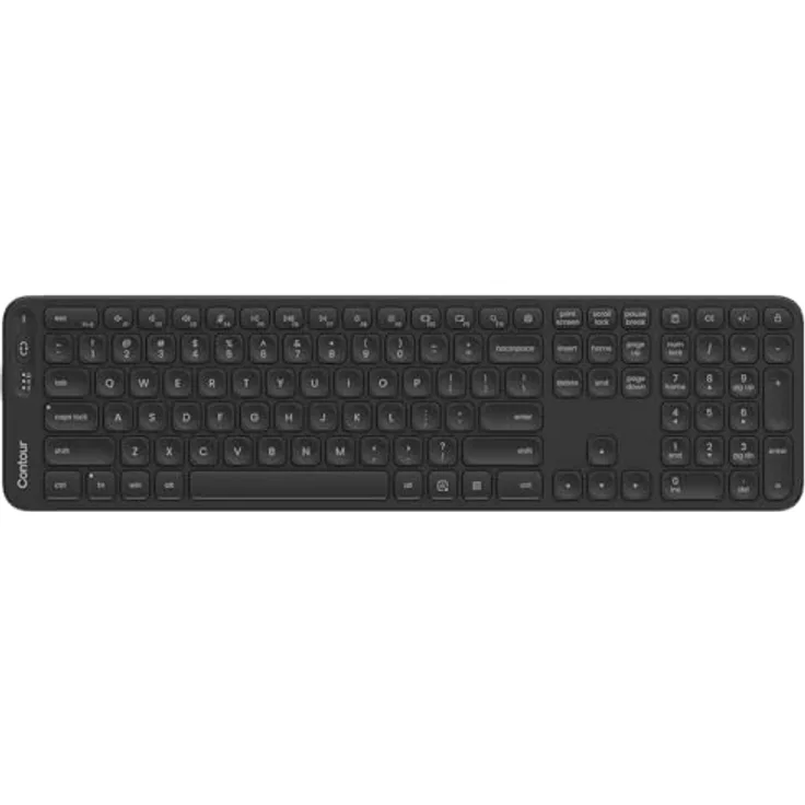 Contour Balance Full-Size Tastatur DE-Layout, kabellos, ergonomisches Design zur Reduzierung von Verspannungen