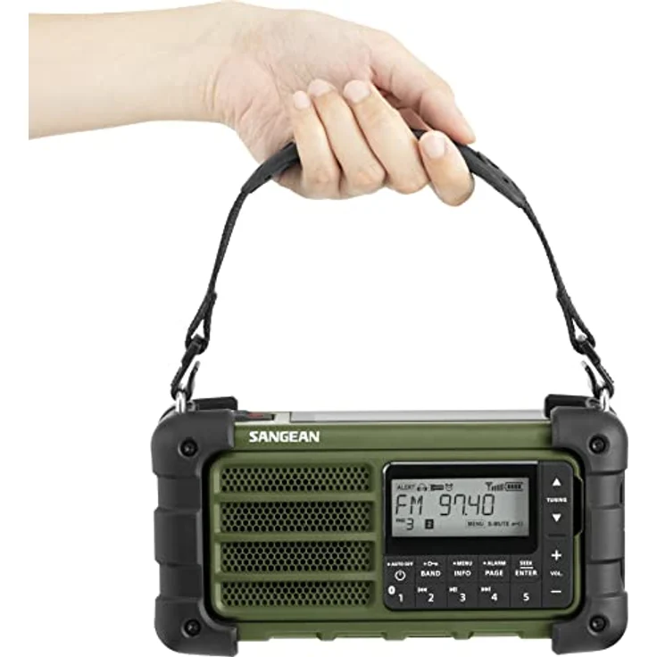 Sangean MMR-99 Notfallradio mit Bluetooth, FM-RDS, grün – Bild 9