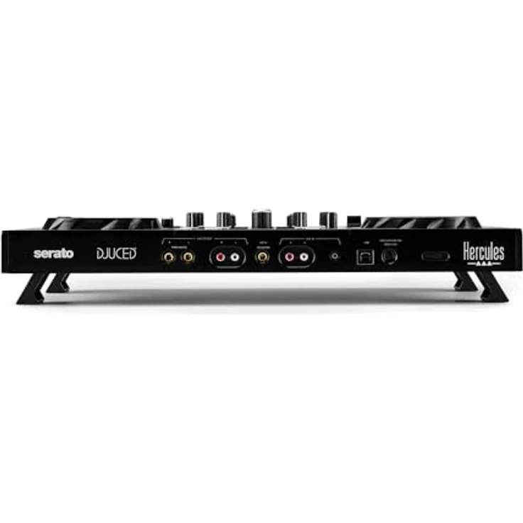 Hercules DJ Control Inpulse 500, DJ-Controller mit professioneller Audio-Konnektivität und hochwertigem Koffer, silber – Bild 3