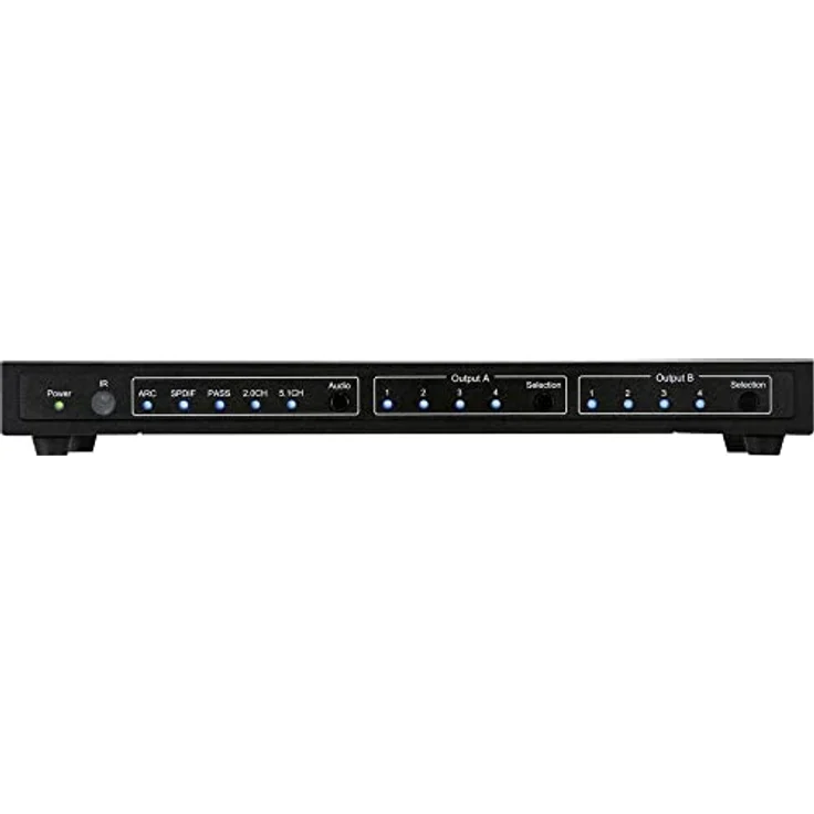 SpeaKa Professional 4x2 Port HDMI-Switch mit Audio-Ports 3840 x 2160 Megapixel Schwarz – Bild 3