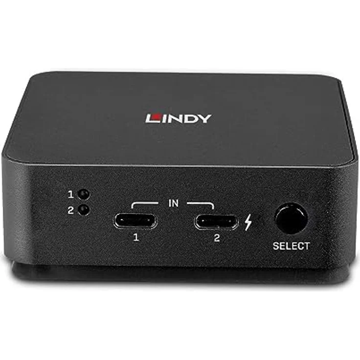 LINDY 42321 2 Port Typ C, Dual HDMI 4K60 KVM Switch - HDMI 2.0, Power Delivery bis zu 100W, Schwarz – Bild 2