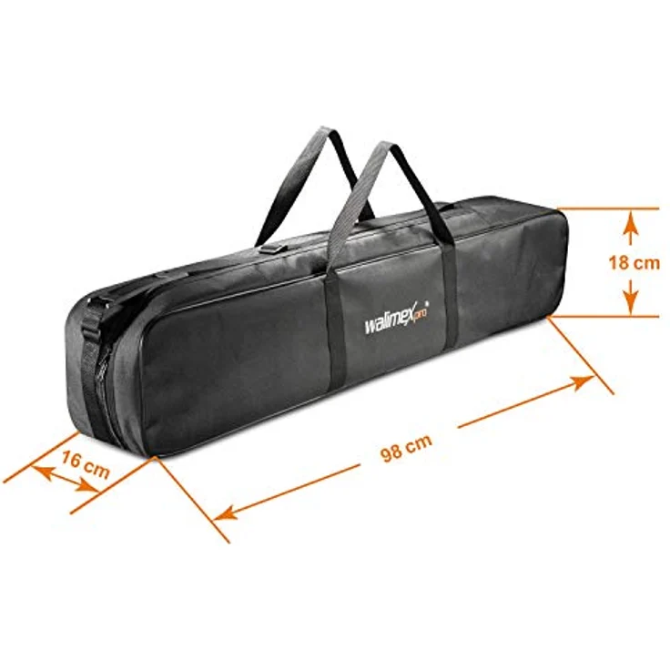 Walimex pro Stativtasche 98 cm für Max. 4 Studiostative bis 96 cm - Tragetasche mit Schultergurt, Praktisch und komfortabel, Dicker Polsterung, Aussen: 98x18x16 cm, Innen 96 x 17 x 14 cm – Bild 4