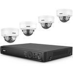 Annke N48PAW I91DG4-2T 4K 8-Kanal PoE Videoüberwachungsset, Personen- und Fahrzeugerkennung, 2TB HDD, Nachtsicht bis zu 30m, Plug-and-Play, H.265+, ONVIF (5-tlg., Weiß)