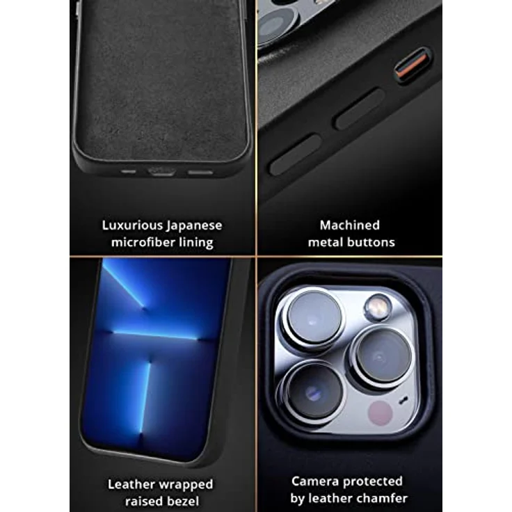 Mujjo Lederhülle für iPhone 14 Pro Max | Schutzhülle mit Kartenhalter, Lederhülle für iPhone 14 Pro Max, Handyhülle für iPhone 14 Pro Max, Brieftasche für iPhone 14 Pro Max – Bild 5