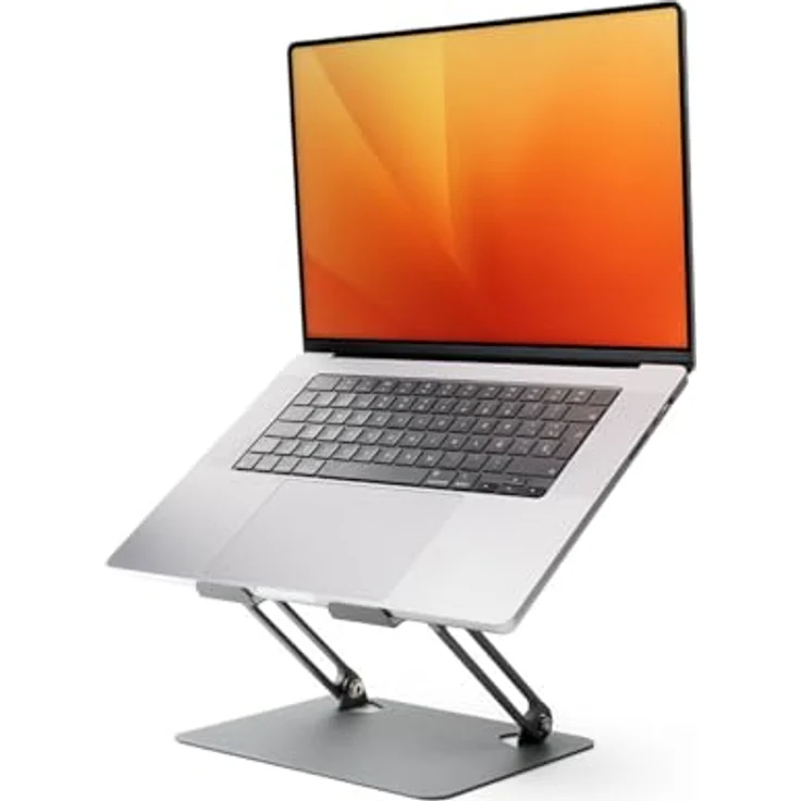 InnovaGoods® Faltbarer und Verstellbarer Laptop-Ständer, höhen- und neigungsverstellbar, rutschfest, für 10"-18" Laptops, Kohlenstoffstahl, ideal für Büro und Telearbeit – Bild 1