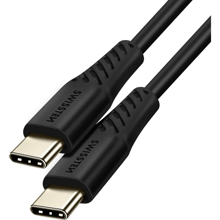 Swissten USB-C / USB-C 100W Ultra-Schnellladung Datenkabel 1.5m, Schwarz