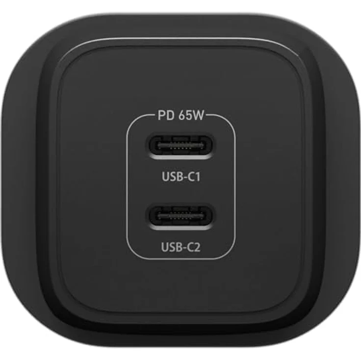 OtterBox Standard UK 65W USB-C PD GaN 2 Port Ladegerät, 45W USB-C PD + 20W USB-C PD, Schnelllade Gerät für Smartphone und Tablets, Sturzgeschützt und Robust, Schwarz – Bild 2