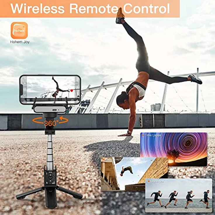Hohem iSteady Q, Stativ mit flexibler 3-Achsen-Stabilisierung, schwarz – Bild 7
