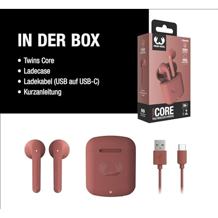 Fresh'N Rebel Twins Core True Wireless Earbuds - 6 Stunden Akkulaufzeit - Safari Rot – Bild 6