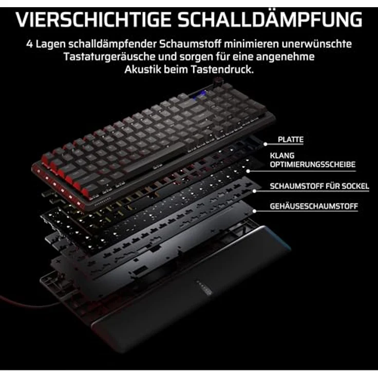 Corsair Vanguard PRO 96 Gaming-Tastatur, MGX Hall-Schalter, 8.000 Hz, Rapid Trigger, LCD, RGB, 96 % Layout – Bild 11
