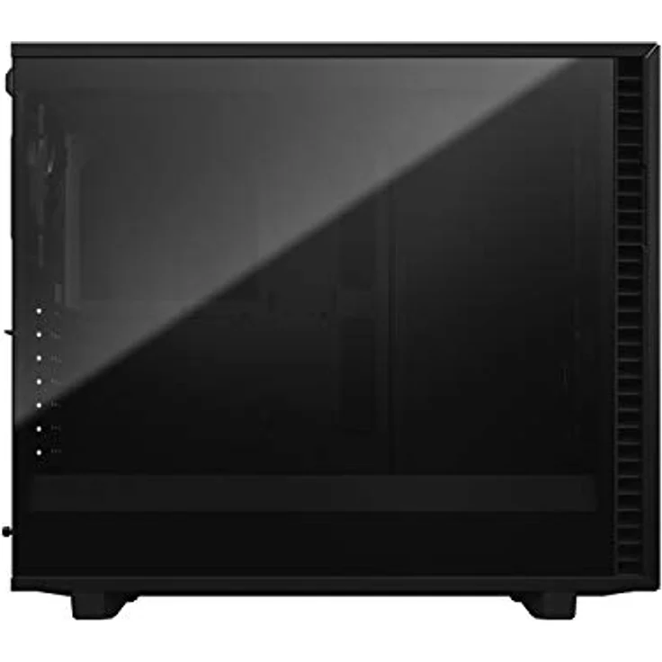 Fractal Design Define 7 Black TG Dark Modulares Silent E-ATX Mid Tower PC-Gehäuse aus Aluminium-Stahl mit seitlichem Fenster aus dunkel getöntem Tempered Glass, schwarz – Bild 3
