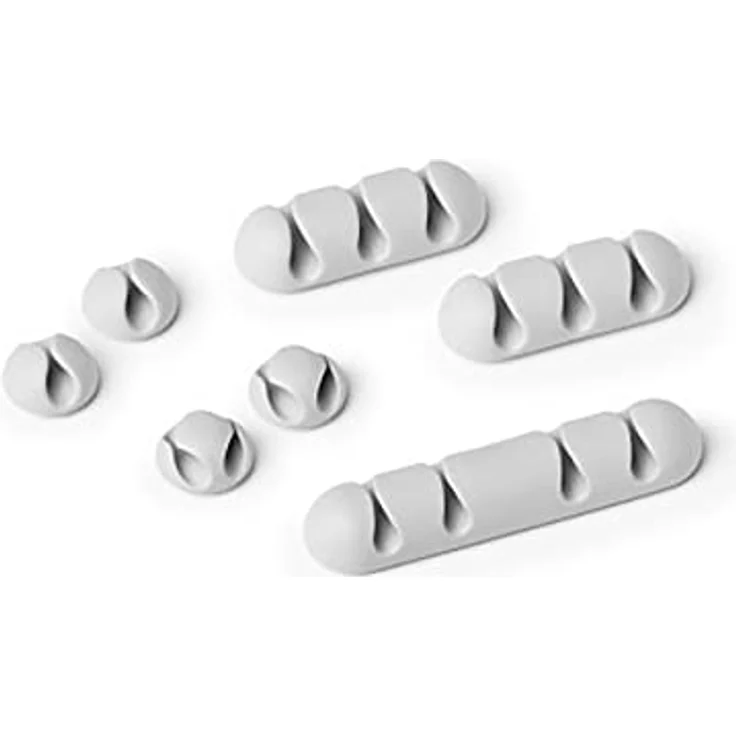 Durable Kabel Clips Set Cavoline Clip Mix (selbstklebend, für jeweils 1, 2,3 oder 4 Kabel), 7 Stück, grau, 504110 - Preisvergleich – Bild 1