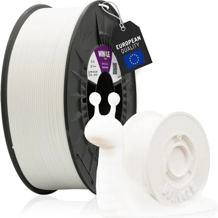 WINKLE PLA HD Filament 1.75mm Eisweiß, 1kg Spule, kompatibel mit FDM Druckern, Maßgenauigkeit +/- 0.05mm – Bild 1