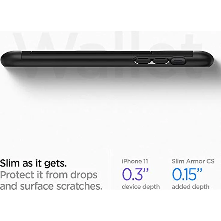 Spigen Slim Armor CS Kompatibel mit iPhone 11 Hülle, 2-teilige Kartenfach TPU Schicht + PC Handyhülle für iPhone 11 Case Schwarz 076CS27435 – Bild 5