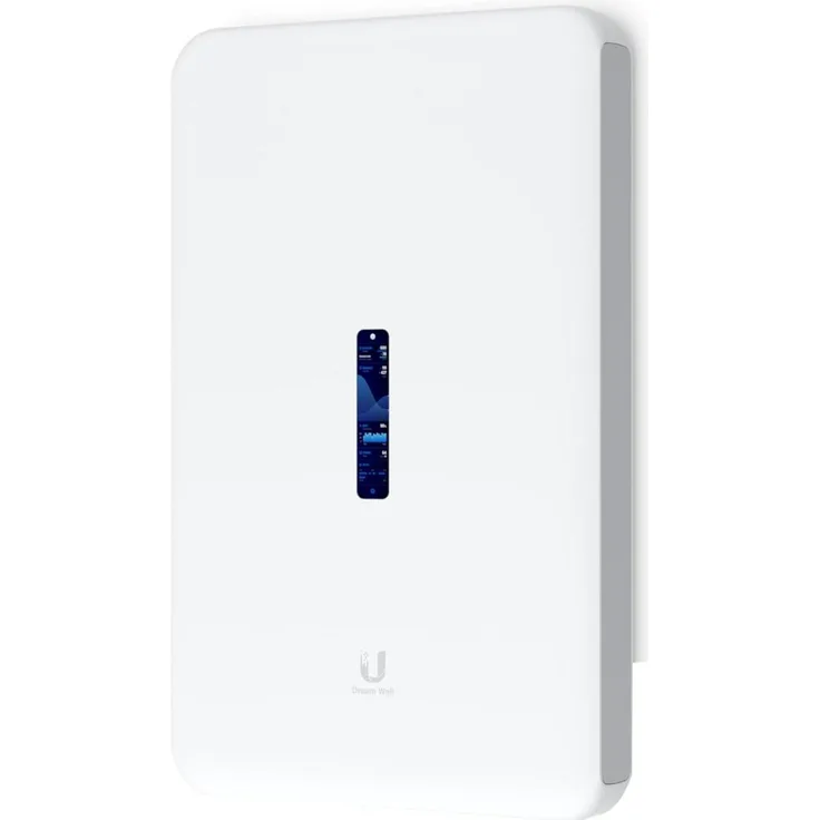 Ubiquiti Dream Wall, Wandmontierbare UniFi-Gateway-Konsole mit integriertem Hochgeschwindigkeits-Zugangspunkt, Netzwerkvideorekorder und PoE-Switch, Weiss