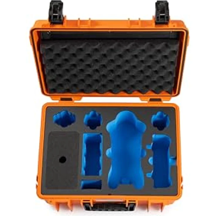 B & W International Transportkoffer für DJI Mavic 4 Pro Fly More Combo, stabil, wasserdicht, temperaturstabil, schwarz/blau – Bild 5