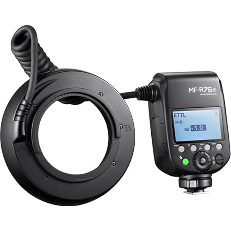 Godox MF R76N TTL, Makroblitz für Nikon mit Wireless-Funktion, schwarzes Blitzgerät – Bild 3