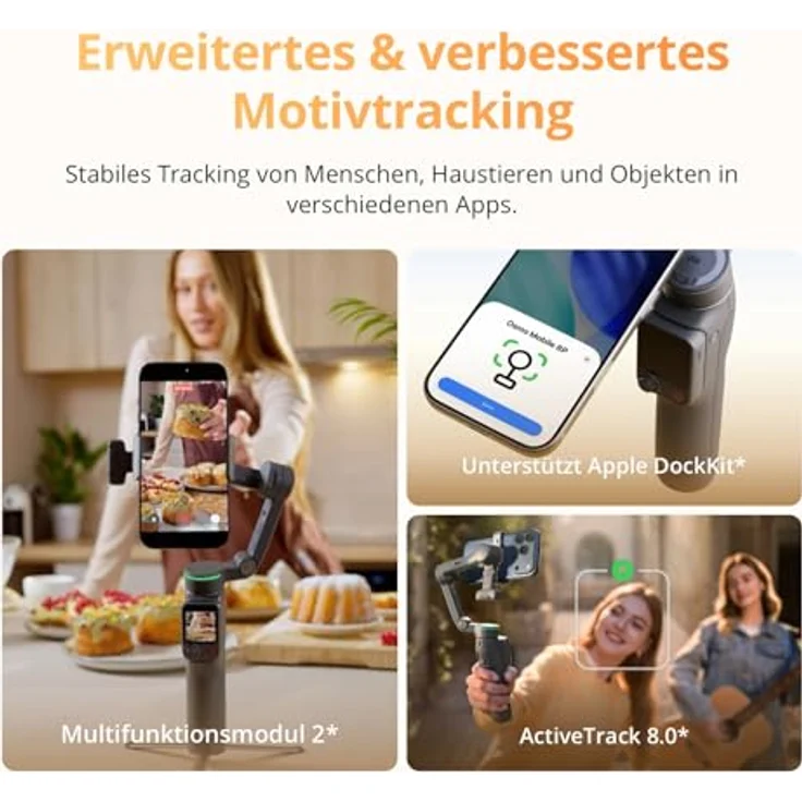 DJI Osmo Mobile 8P Creator Combo, Smartphone-Gimbal mit 3-Achsen-Stabilisierung und 10 Stunden Akkulaufzeit – Bild 3