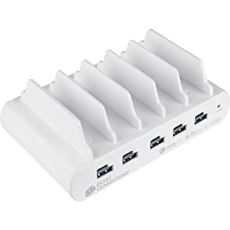 Good Connections USB-Schnellladestation 110W - 10-Port - 5X USB-C max. je 100W und 5X USB-A max. 70W, total max. 110W - PD 3.0, QC 3.0 - Für Smartphone, Notebook, Tablet u.v.m. - weiß