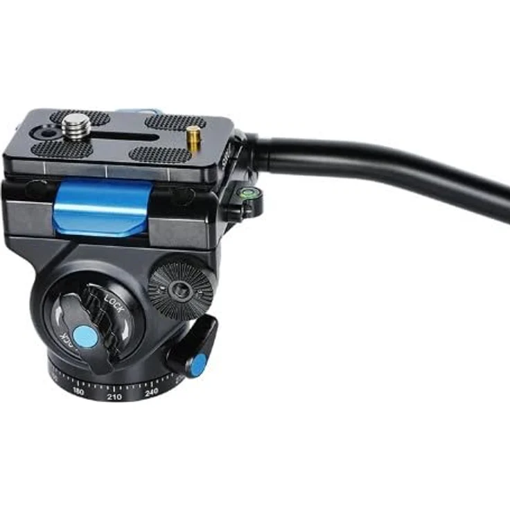 Sirui VA-5X Compact Video Head, Fluid-Drag-System für sanfte Schwenk- und Neigungsbewegungen, Aluminiumlegierung, Schnellwechselplatte, 6.6 kg Traglast – Bild 3
