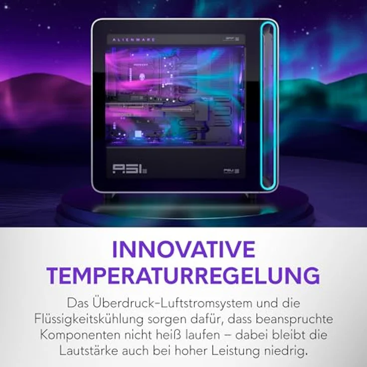 Alienware Area-51 Gaming Desktop, Intel Core Ultra 9, Nvidia GeForce RTX 5090, 64GB RAM, 4TB SSD, Flüssigkeitskühlung, Windows 11 Home, AlienFX - Lunar Silver – Bild 2